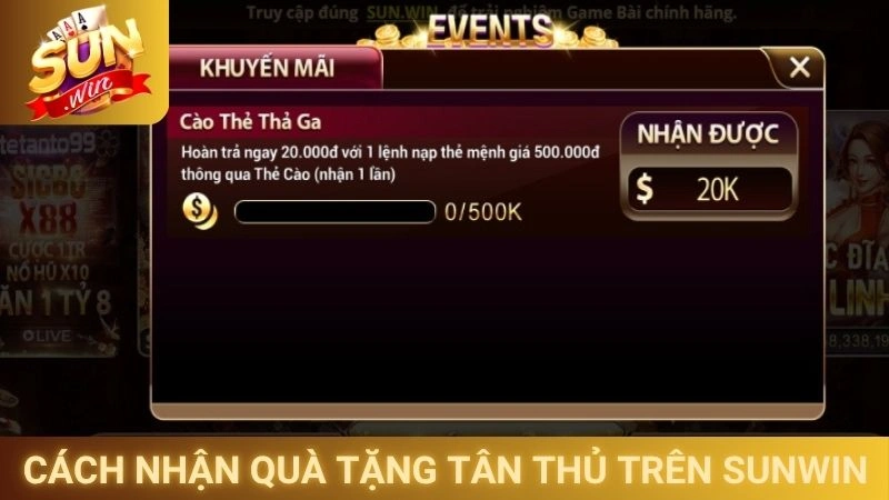 Code Tân Thủ Sunwin - Nhận Quà Khởi Nghiệp Cho Người Mới 2 Cách nhận mã quà tặng tân thủ trên Sunwin