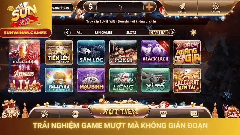 Trải nghiệm game mượt mà không gián đoạn tại Sunwin uy tín