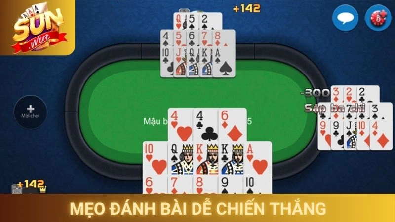 Mẹo đánh bài dễ chiến thắng
