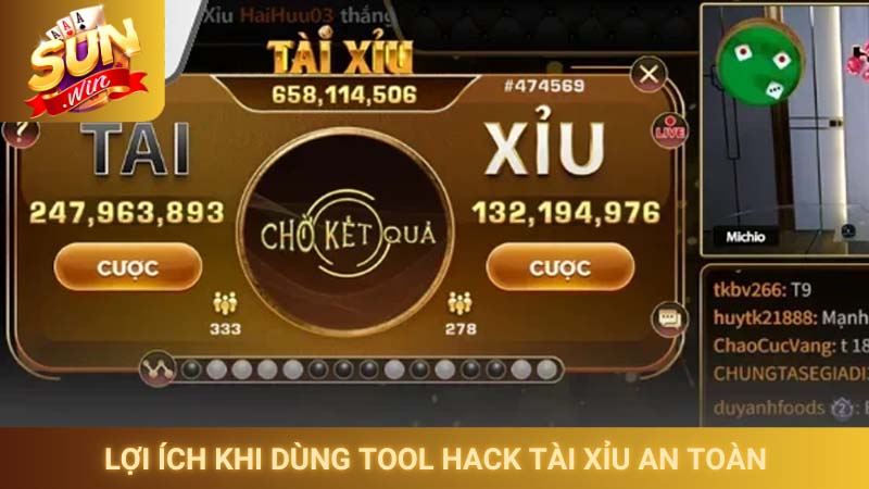 Lợi ích khi dùng tool hack tài xỉu an toàn