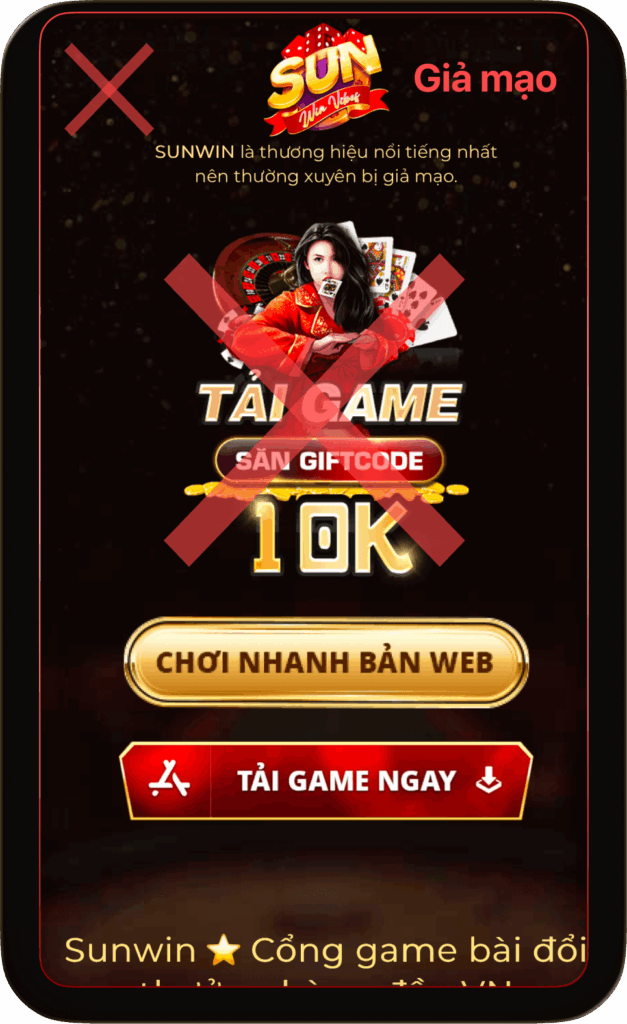 lưu ý Sunwin giả mạo